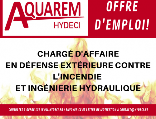 Alerte offre d’emploi! HYDECI recrute un chargé d’affaire défense extérieure contre l’incendie et ingénierie hydraulique